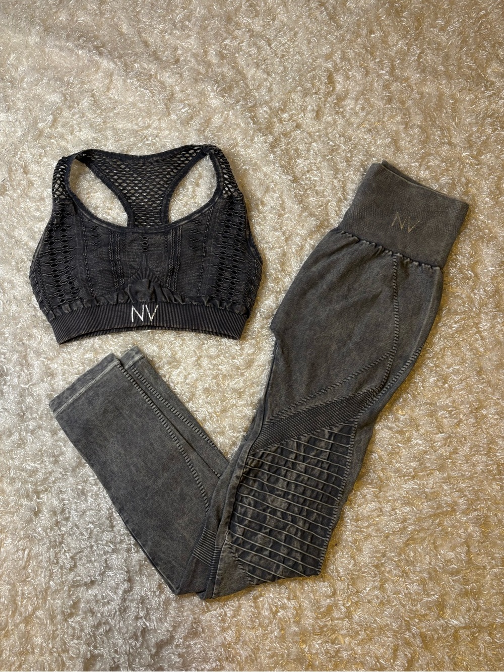 NV Grey Active 2 Piece Set - Sport Bra & Leggings